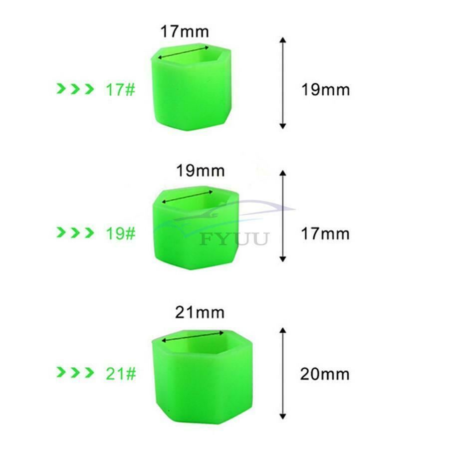 100 Pieces Blue/Green/Orange/ Red/Purple Silicone Vehicle Wheel Tyres Screw Cap