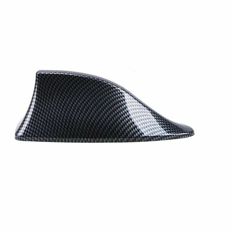 1X Shark Finned Roof FM/AM Antenna Radio Signal ABS Auto Universal Carbon Fiber