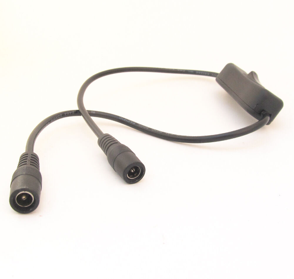 10pcs 50cm 5.5x2.1mm 5521 Female to Female DC Power Cable With On/Off Switch