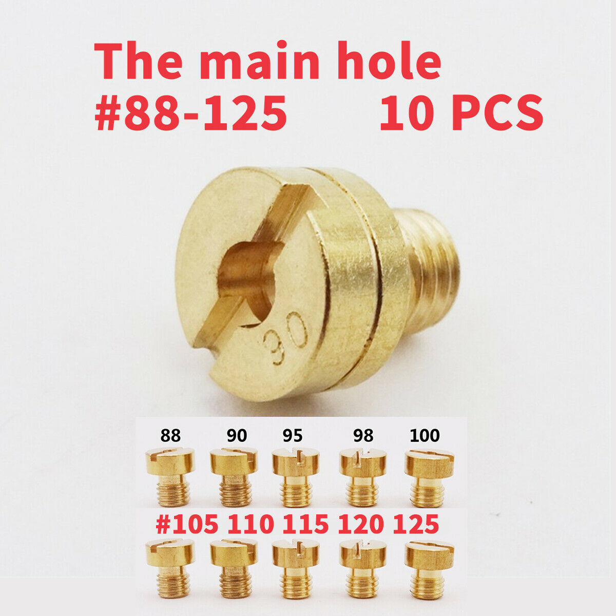 5mm Carb Main Jets Large Round for Carburetor Carb 125 150 200 250cc Dirt Bike