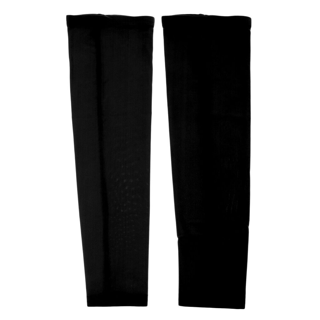 1 Pair Stretch Football UV Sun Protection Arm Sleeves Cover  S Black