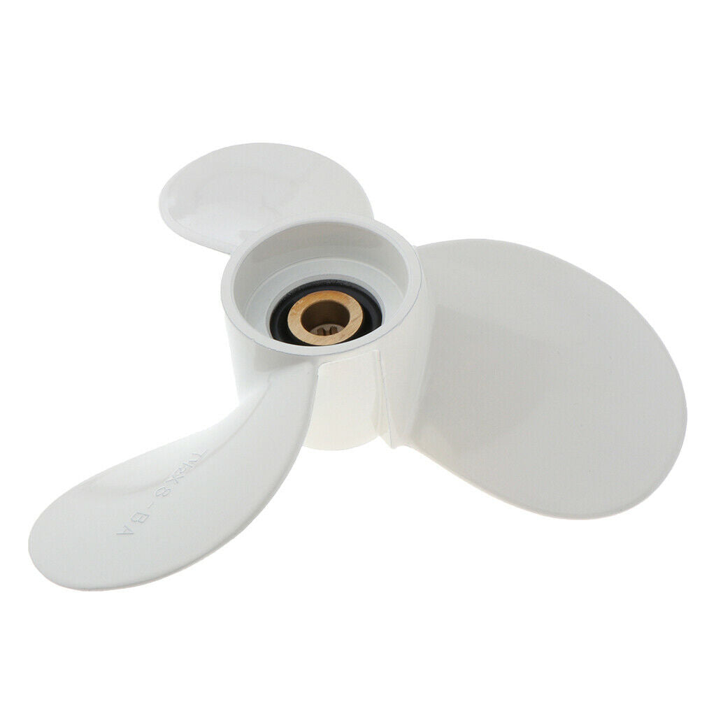 Marine Yacht Propeller 4-5-6HP White Finish for Yamaha 7 1/2 x 8-BY Durable