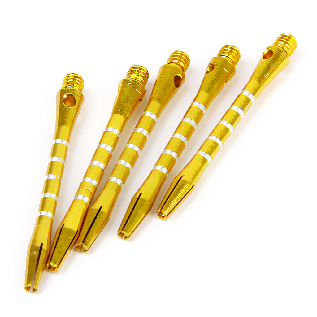 2x 5pcs Golden Aluminum Dart Shafts Replacement Part 2 inch 50mm