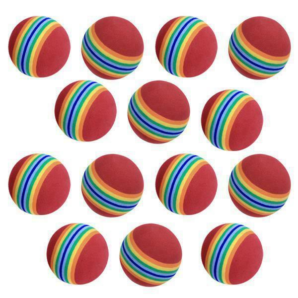 Lot 40 PCS SOFT SPONGE RAINBOW GOLF BALLS INDOOR OUTDOOR PRACTICE TRAINING AIDS