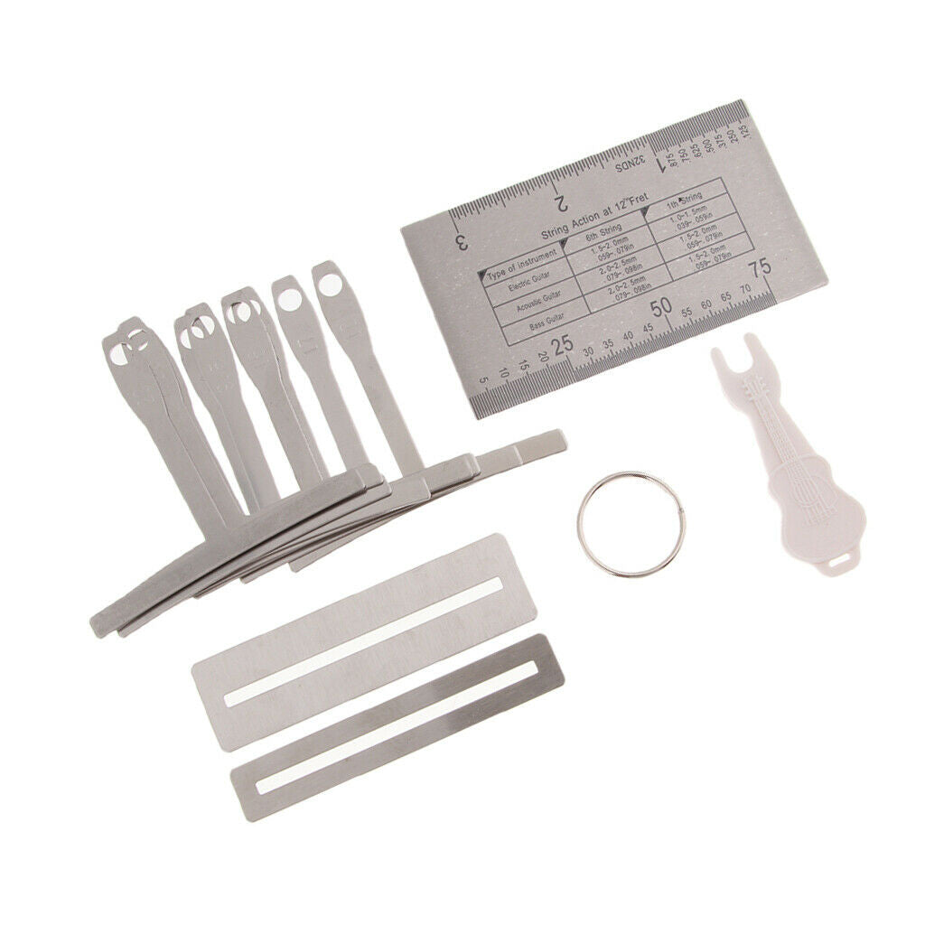 Set of 13 Premium Luthier Tool for Guitar Bass Setup, Bridge Pin Puller, String