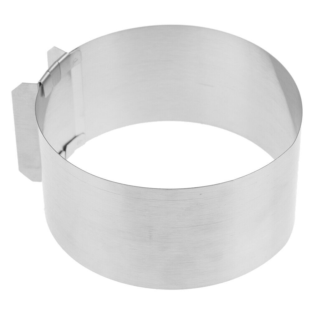 StainlessSteel Circular Mousse Cake Ring Adjustable Mousse Cookie Mold PastrHIA