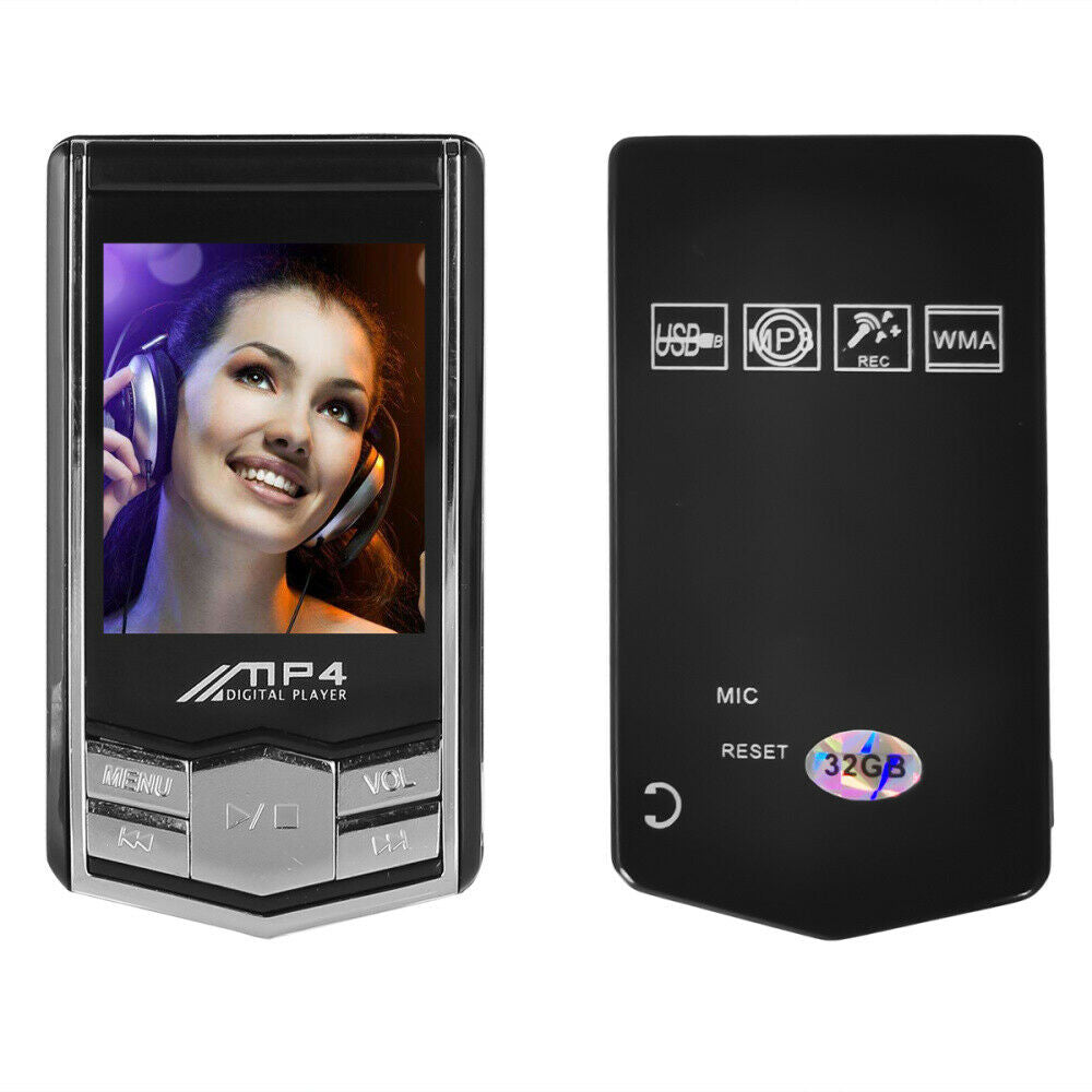 32GB MP4 Music Media Player LCD Screen FM Radio Digital Video Player Ultrathin