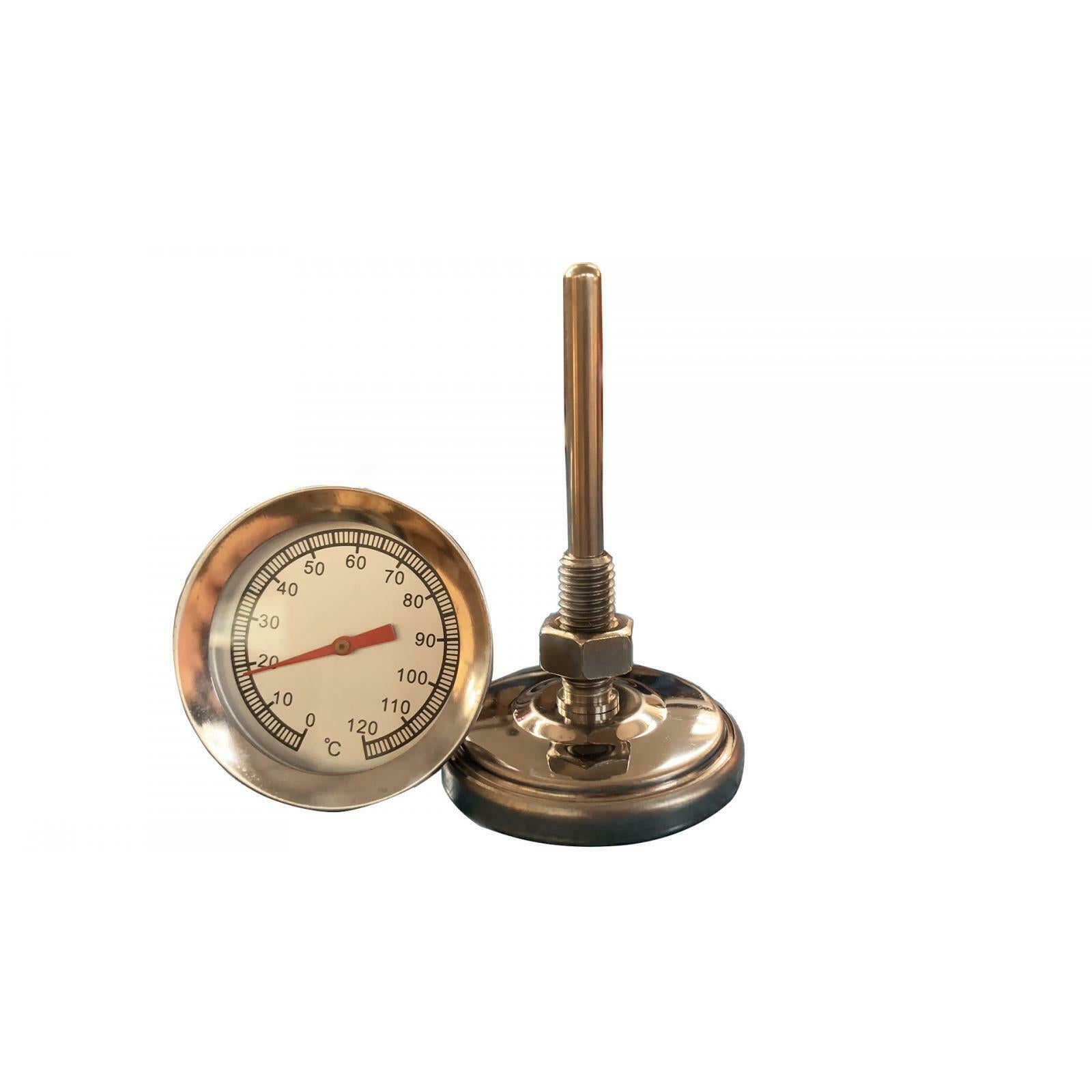 Charcoal Smoker Temp Gauge Stainless Steel BBQ Thermometer for Port Beef