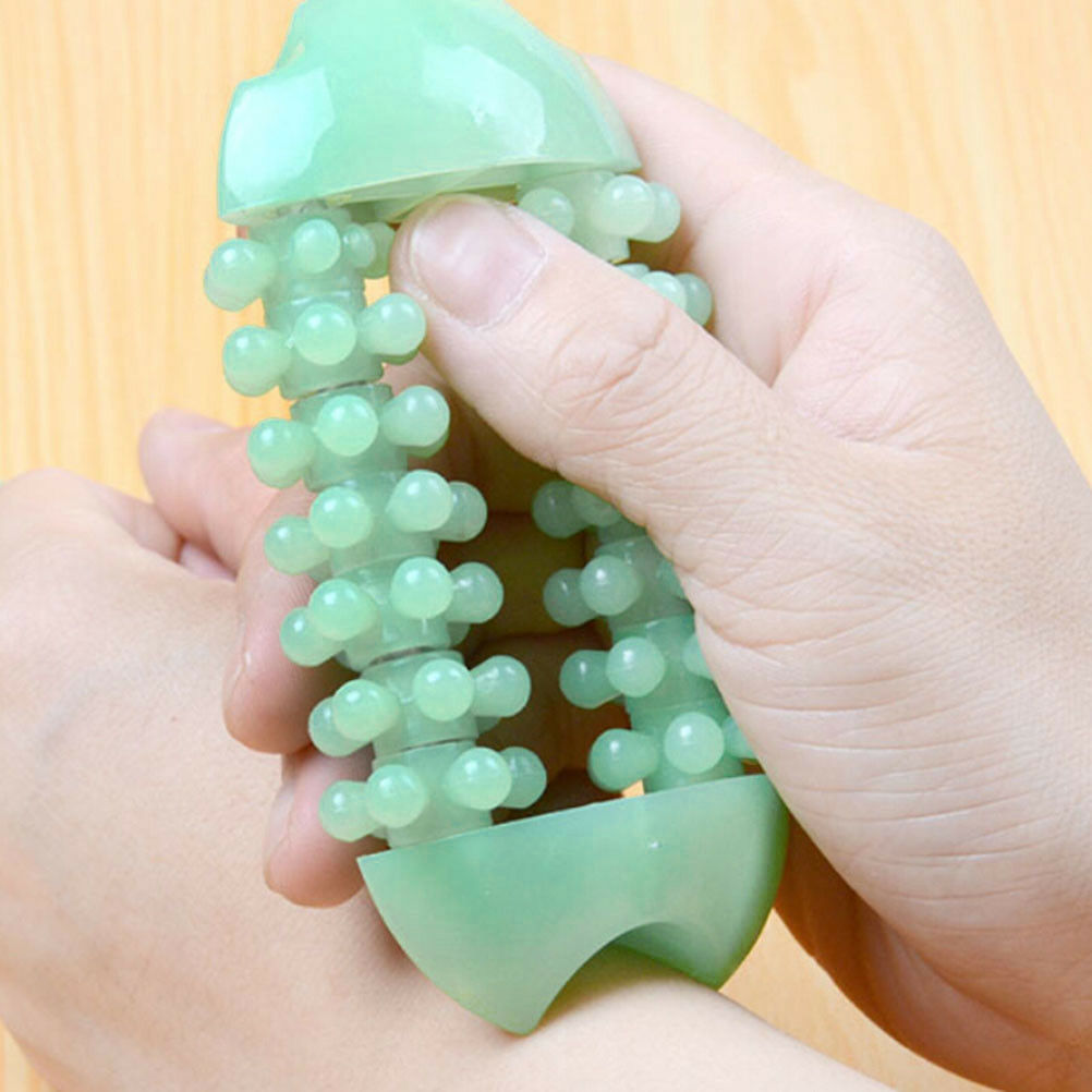 Hand Finger Massager Dual Roller Joint Relaxing Nail Plastic Massage Tool.l8