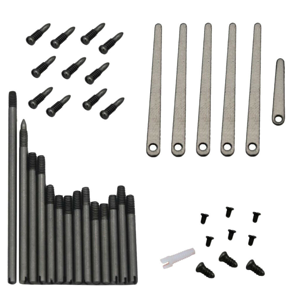 6 Sets Clarinet Repair Parts Spindle+Screw+Spring Leaf Screw for Maintenance
