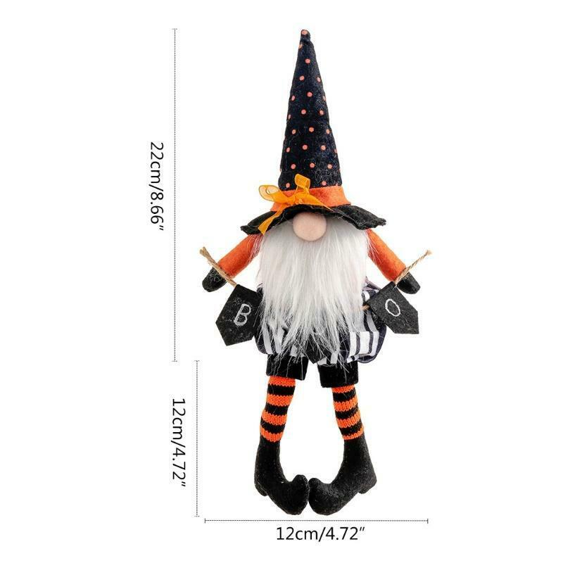 2pcs Halloween Gnome Scandinavian Tomte Swedish Gnomes Plush Farmhouse Decor