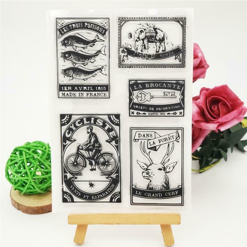 Retro Label Silicone Clear Seal Stamp DIY Scrapbooking Embossing Photo Album