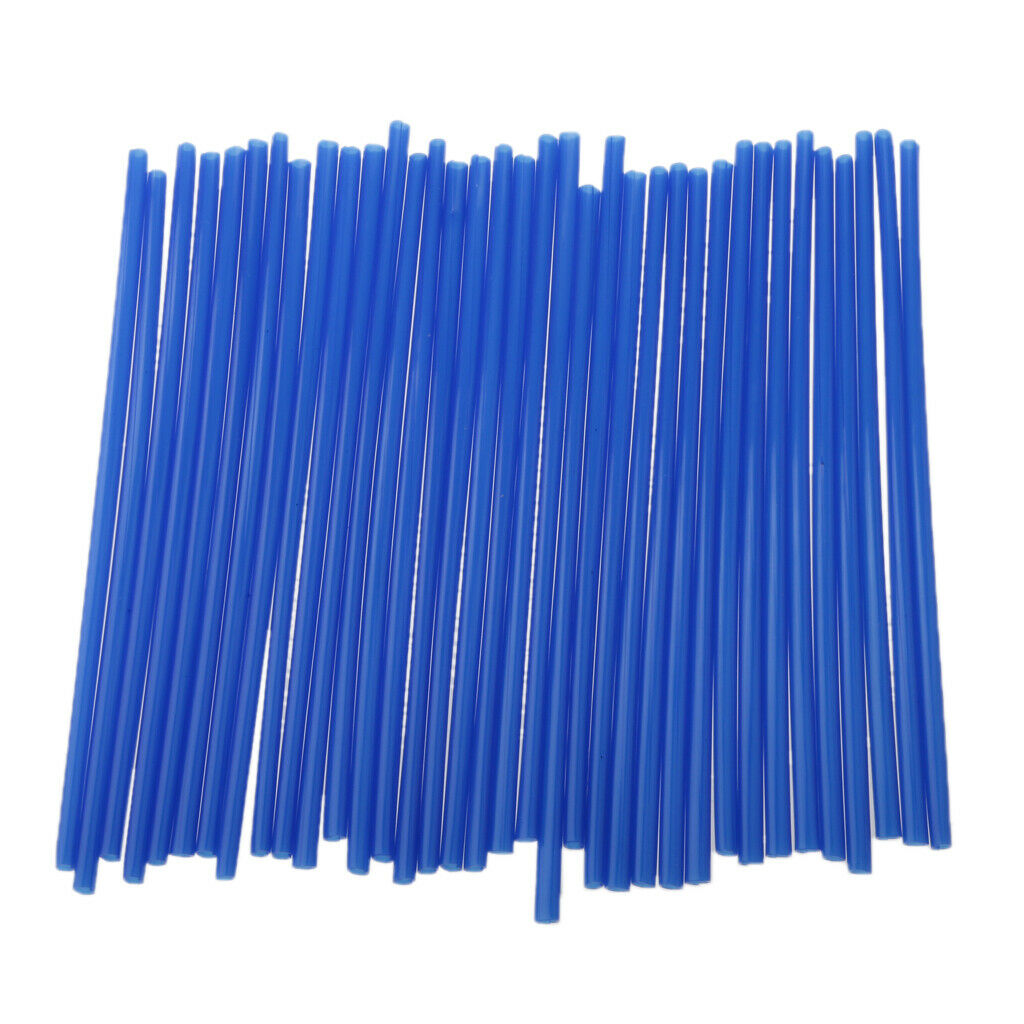 36 Pieces Universal Motocross Wheel Rim Spoke Wraps Skins Cover Blue