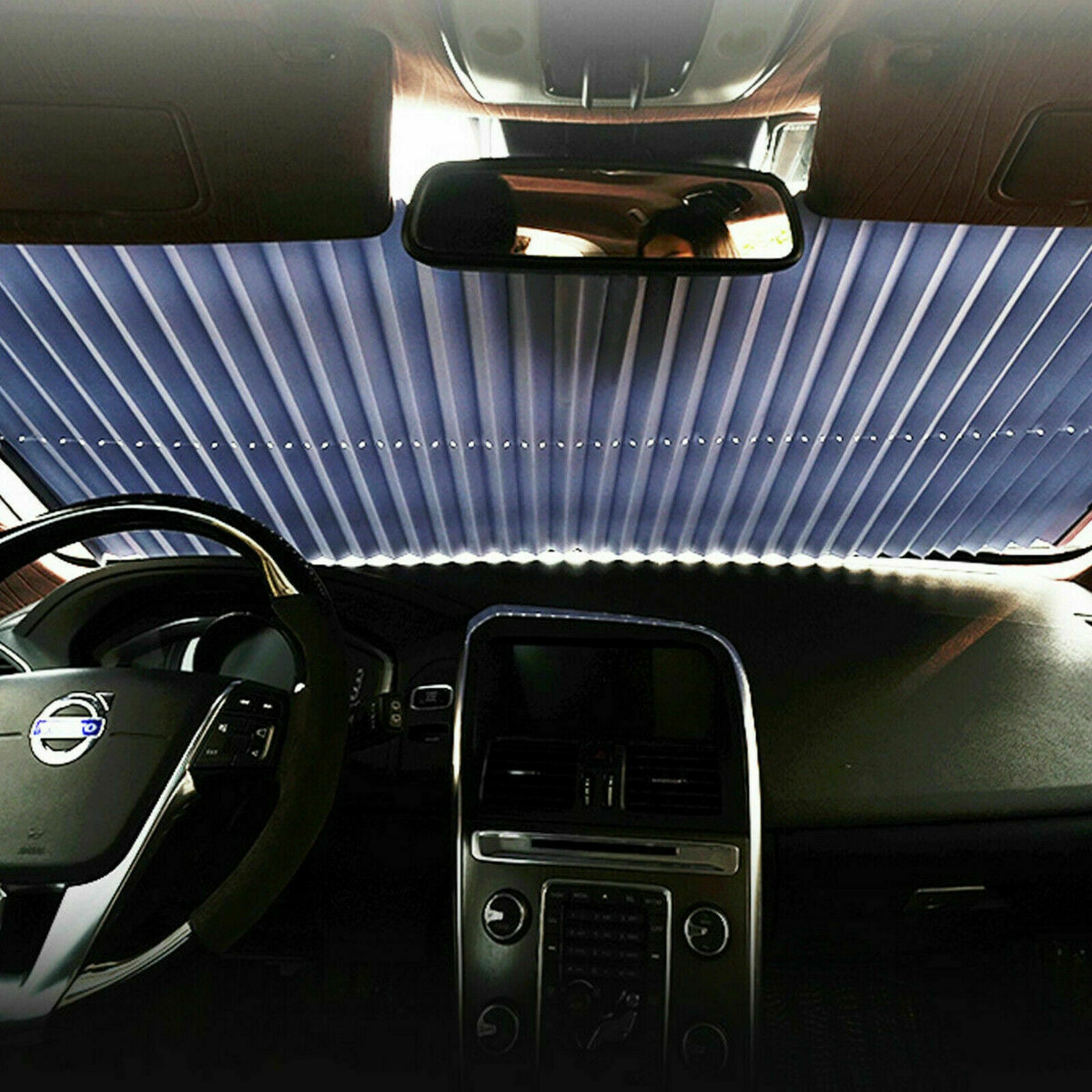 Car Retractable Curtain UV Protection Front Windshield Sun Visor Accessories