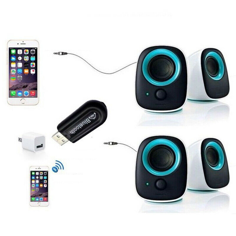 Bluetooth 5.0 Receiver Adapter Car AUX Audio USB Dongle Adapter 3.5mm Ja.l8