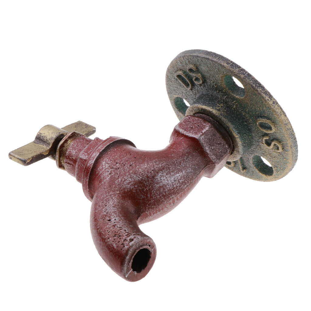2x Wall Mounted Galvanized pipe Spigot Handle Knob Hook Wall Hook Hat Hanger