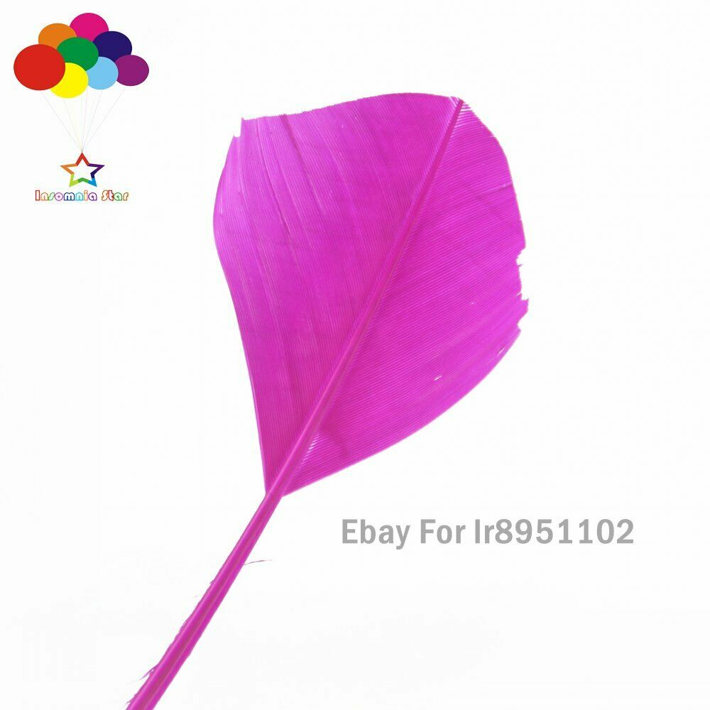 Rose red 100 pcs 28-35cm turkey wing feathers 11-14inch Plume making Carnival