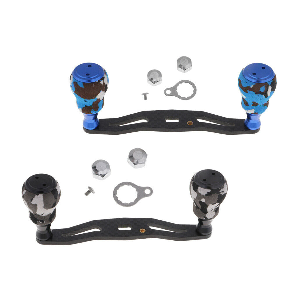 Carbon Fiber Fishing Reel Handle and Knob Baitcasting Reel Replacement Blue