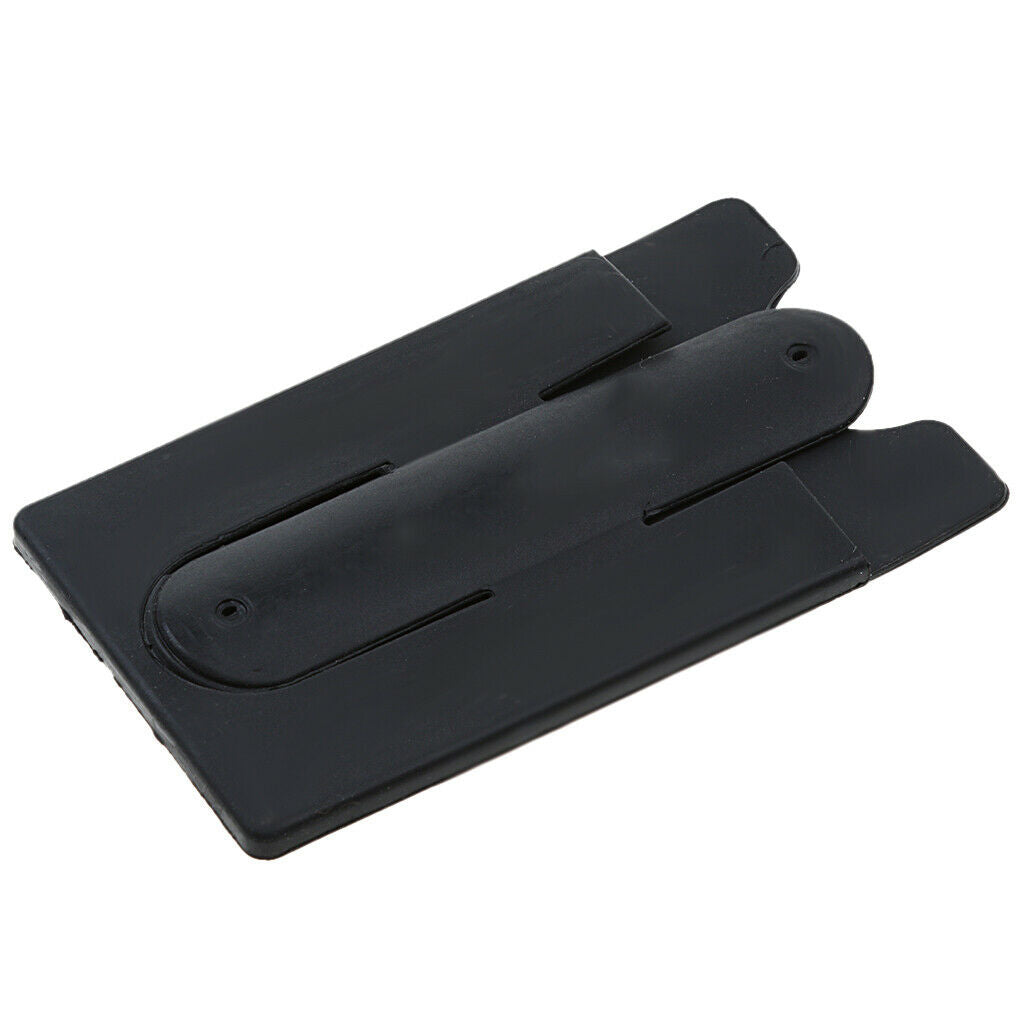 3 Pieces For Cell Phone Adhesive Silicone ID Card Pouch Holder Stand Black