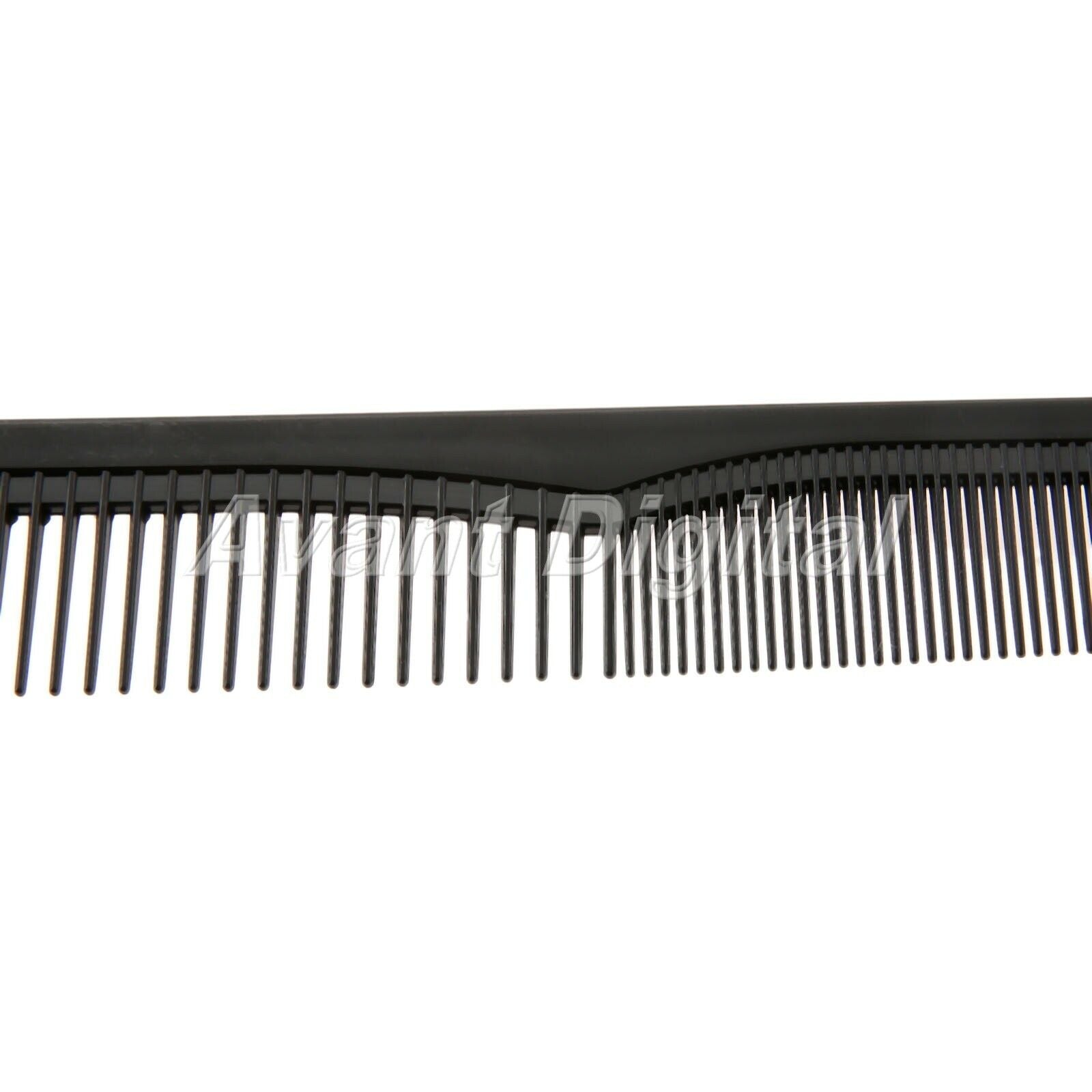 2PCS Black Plastic Hair Combs Barbers Salon Hair Thinning Cutting Accessory Kit