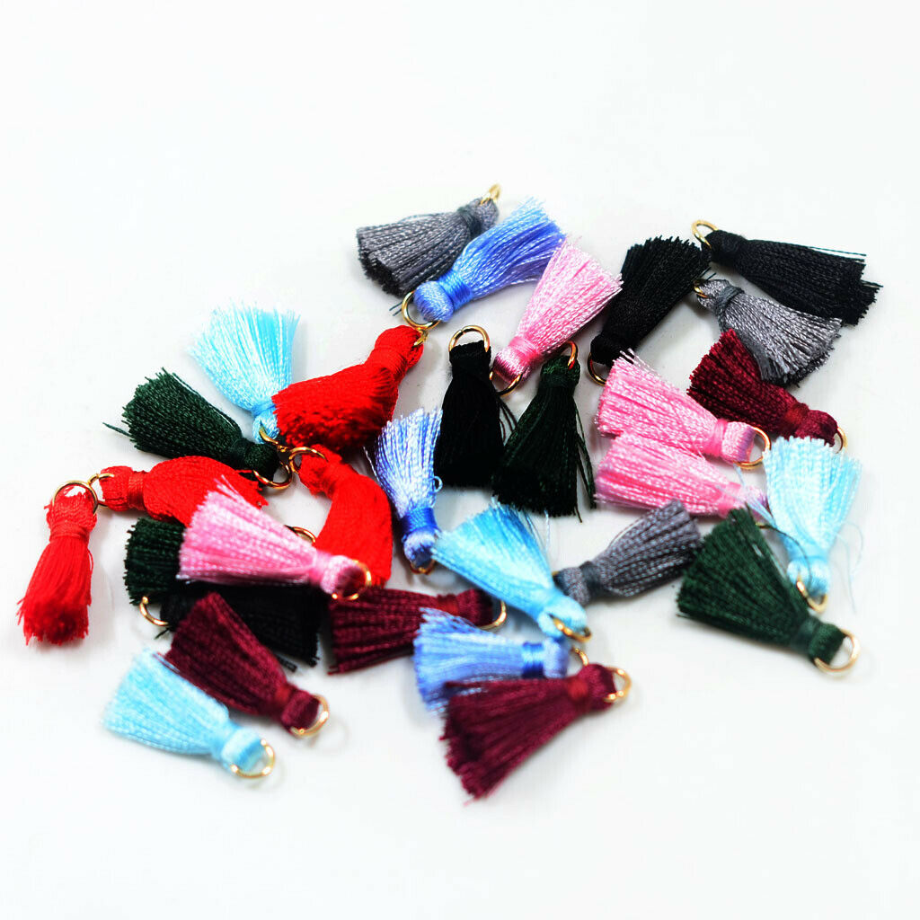 30Pcs Mixed Color Silk Tassels For Jewelry Making,Diy,Jewellery Accessories