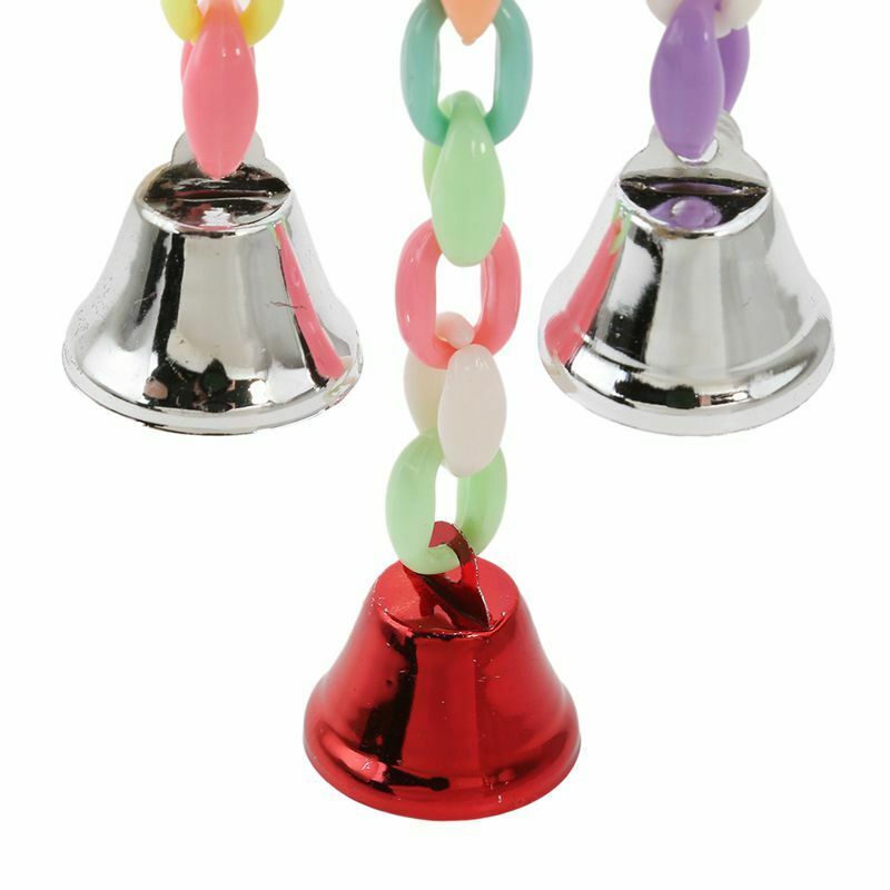 Parrot Bird Toys Metal  Bell Hanging Cage Toys For Parrot Squirrel Parakeet BiL7