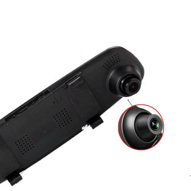 4.3inch HD Car SUV DVR Rear View Mirror Video Recorder Dual Cam Reversing Camera