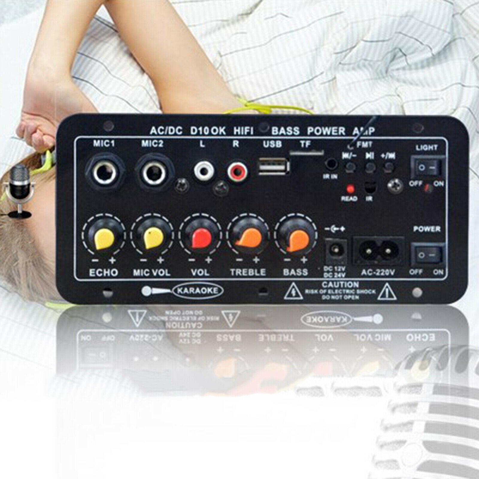 Bluetooth Board 30-120W Car Karaoke Subwoofer Mono Stereo Bluetooth Speaker