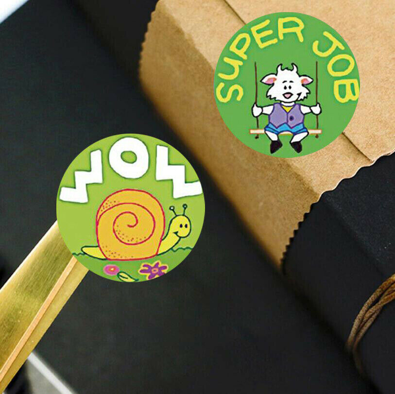 500Pcs Cute Cartoon Animals Stickers Teacher Parent Encouragement Reward .l8