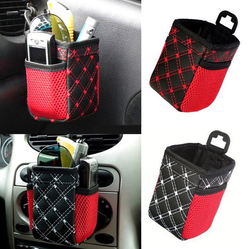 Red Travel Auto Car Air Storage Box Mobile Phone Pocket Bag Organizer Ho.l8