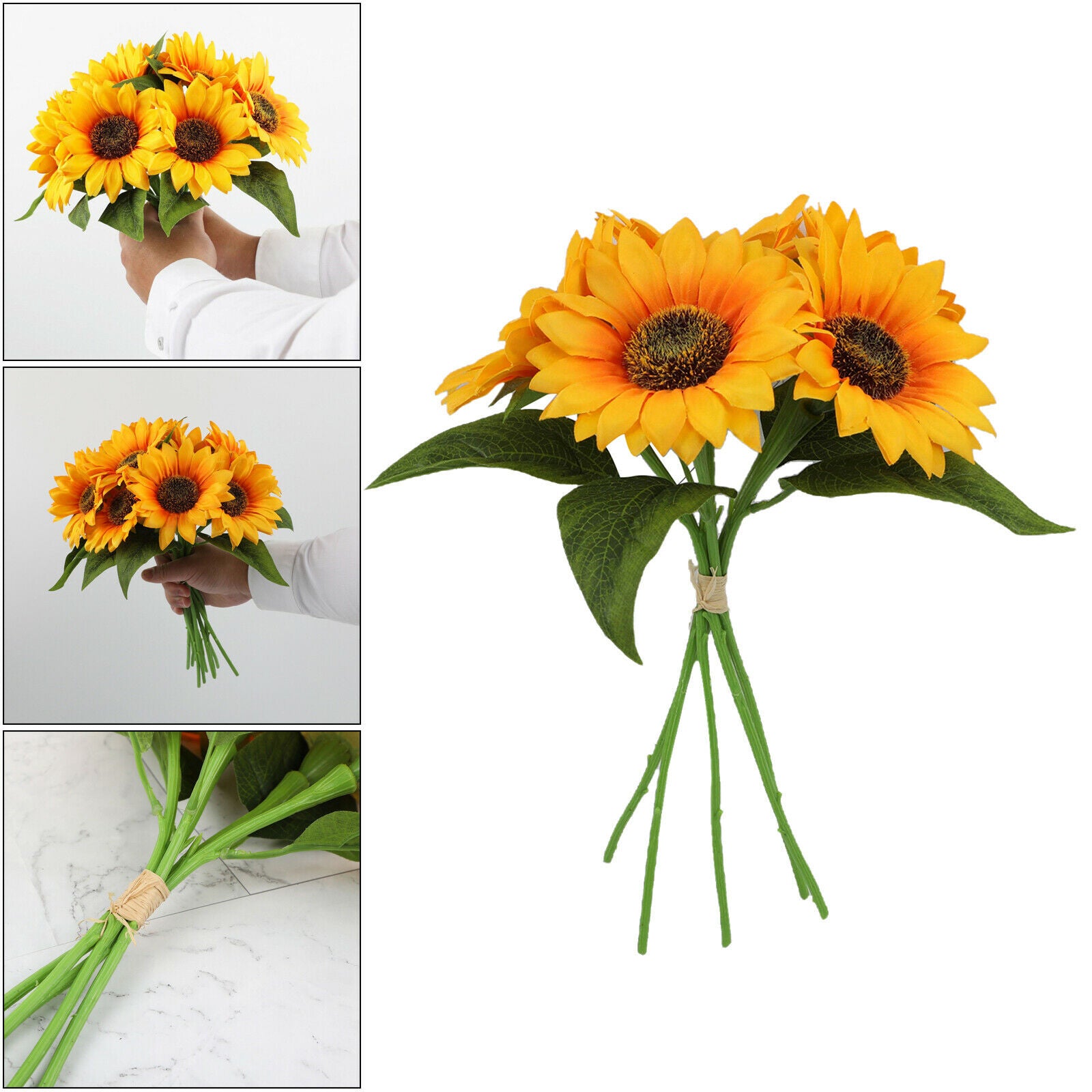 Artificial Silk Sunflower Faux Flowers Bouquet Table Centerpiece Party Decor