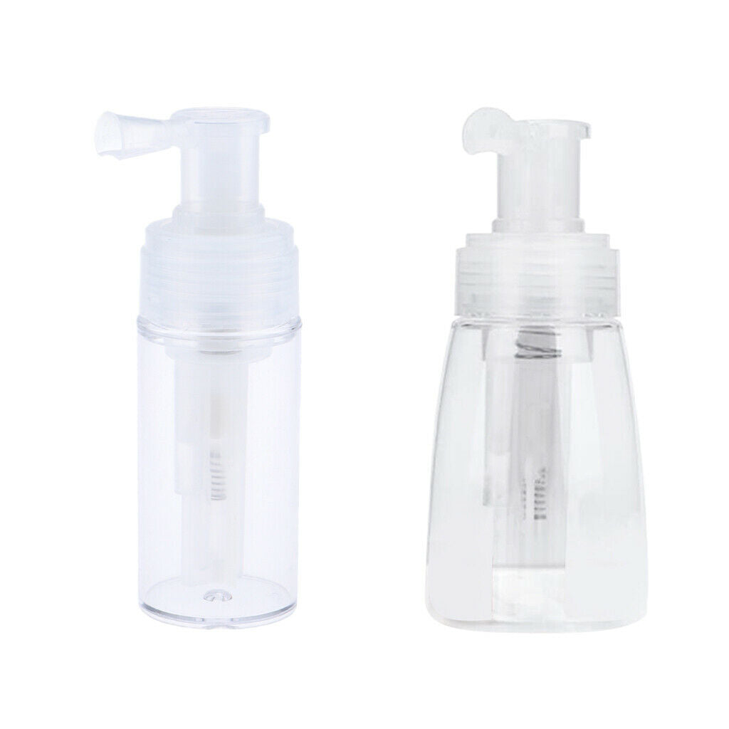 2Pcs Powder Spray Bottle Dry Shampoo Container Cosmetic Case Organizers