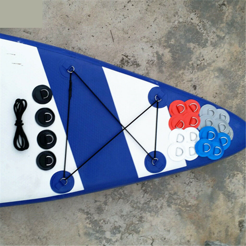 Inflatable Boat Stand Up Paddleboard   Bungee Cord Deck Rigging Kit White