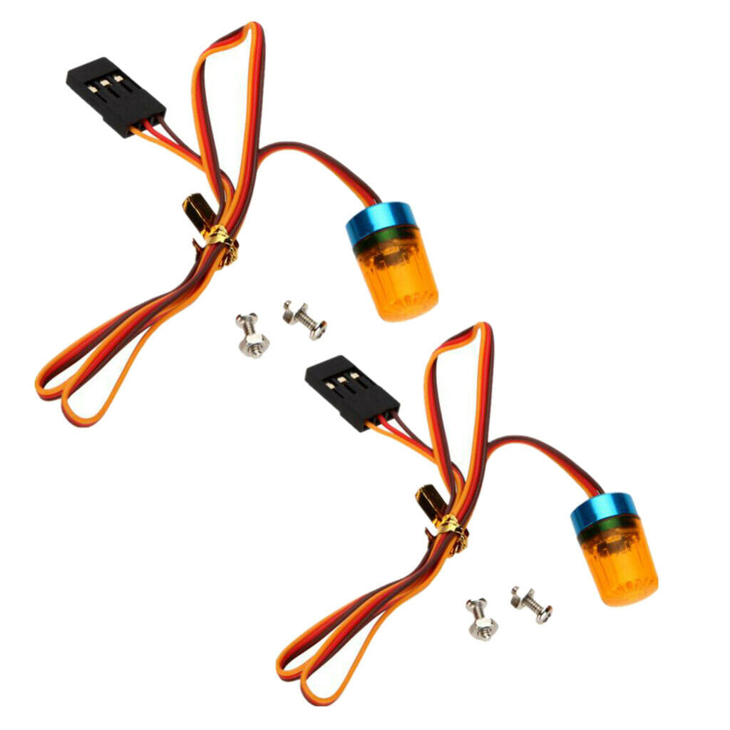 Universal RC Rotating LED Police Flashing Light for RC Car Crawler Yellow