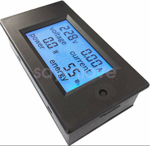 New 20A AC Digital LED Power Panel Meter Monitor Power Energy Voltmeter Ammeter