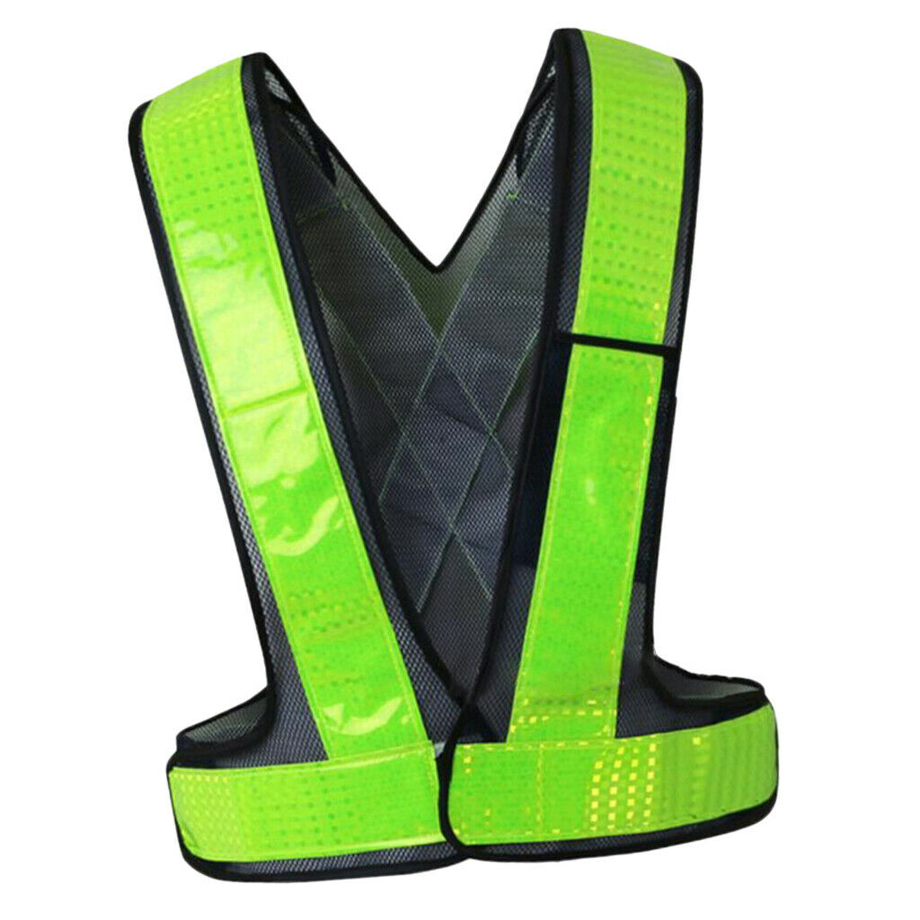 2pcs Security Safety Vest Adjustable Safety Shirt with Reflective Strips