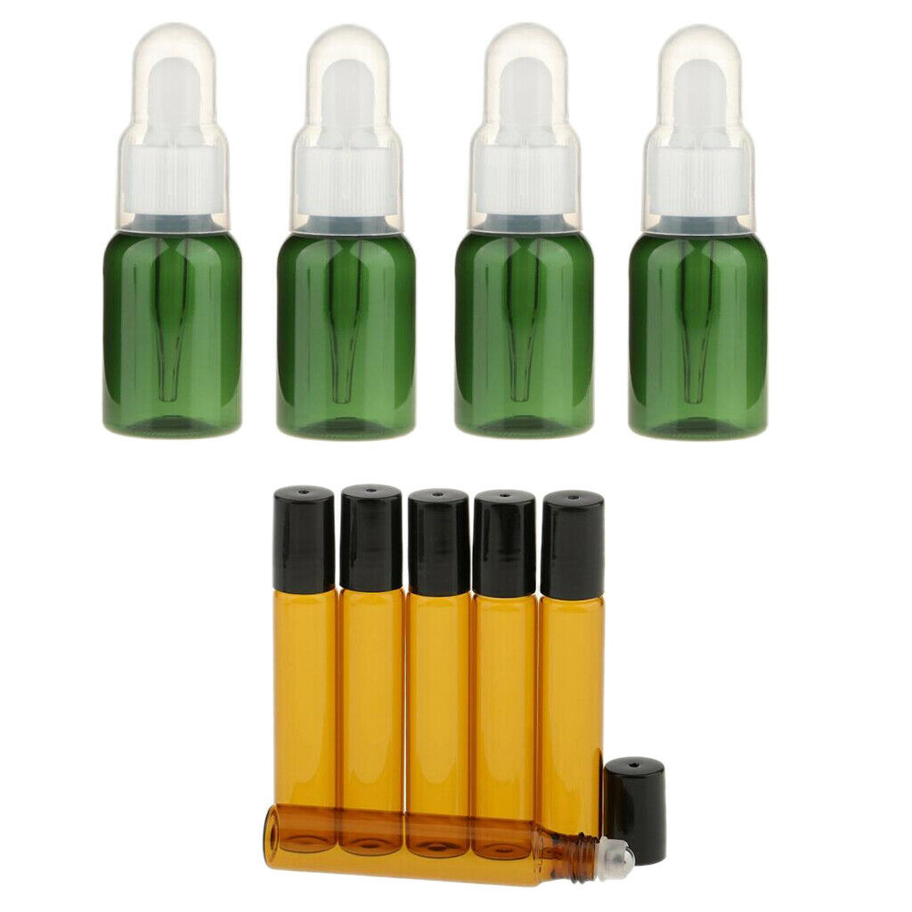4pcs 35ml Empty Bottle with Pump + 6pcs 10ml Refillable Bottle