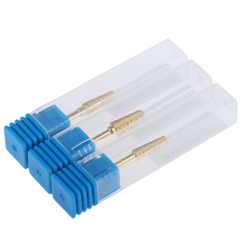 3Pcs Carbide Nail Drill Bits, Less Dust Cuticle Cleaning And Acrylic Gel