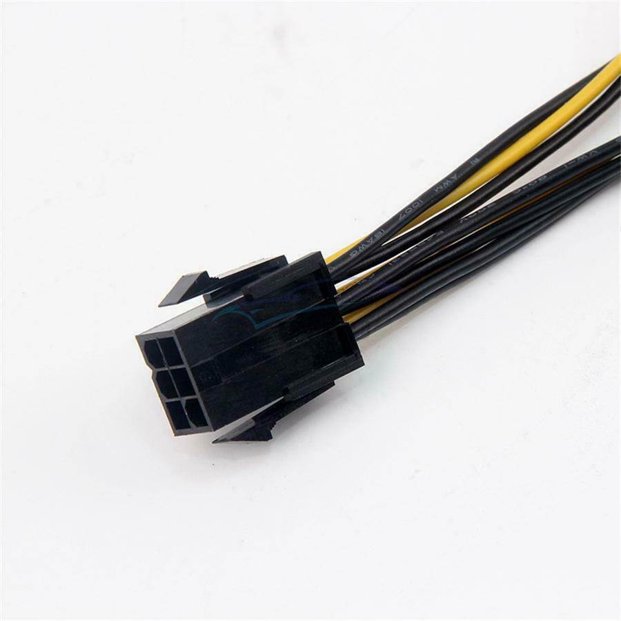 2 Pieces 20cm PCIe 6Pin Female To 3 Molex IDE 4Pin Power Graphic Card Cables
