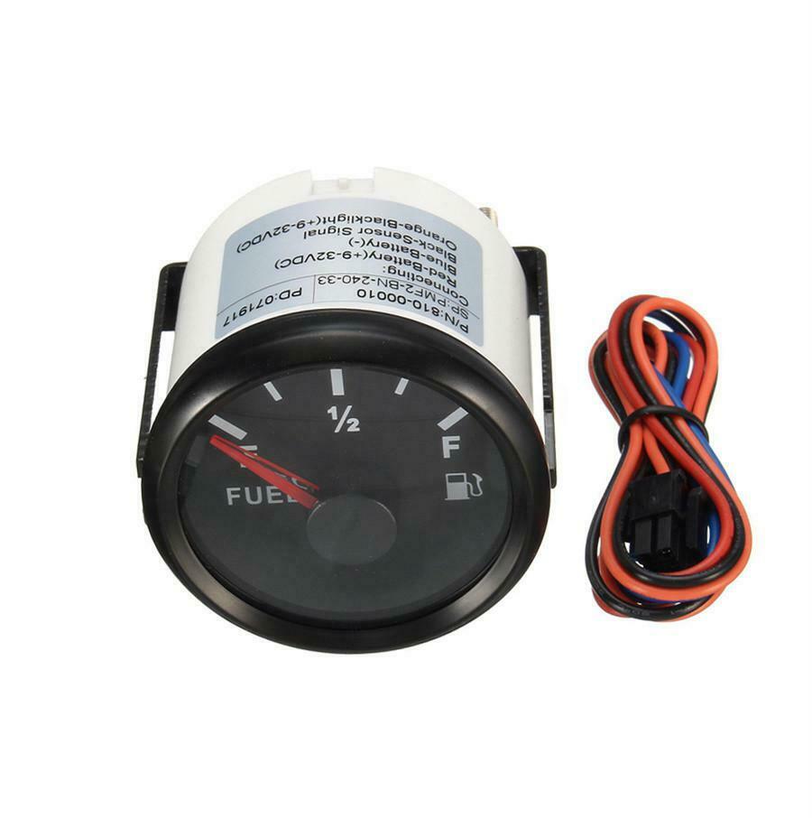 2'' Car Boat Marine Fuel level Gauge LED Oil Tank Indicator 240-33 Ohms Durable
