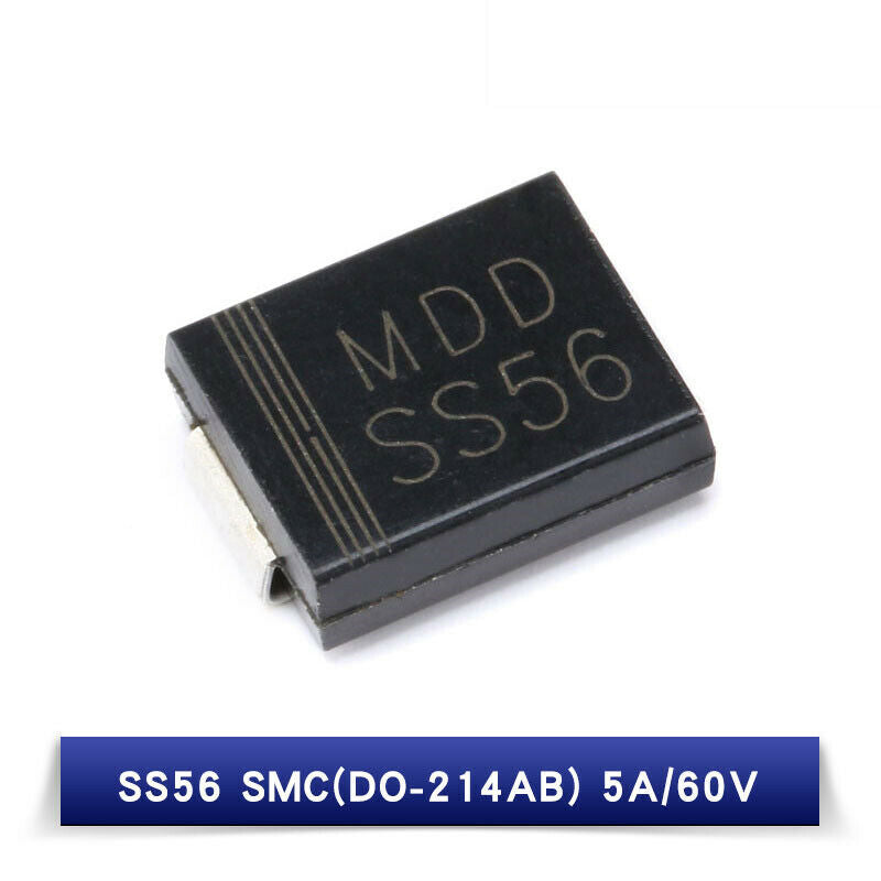 10pcs SMD SS56 SMC(DO-214AB) 5A/60V Schottky diode Semiconductors Rectifiers
