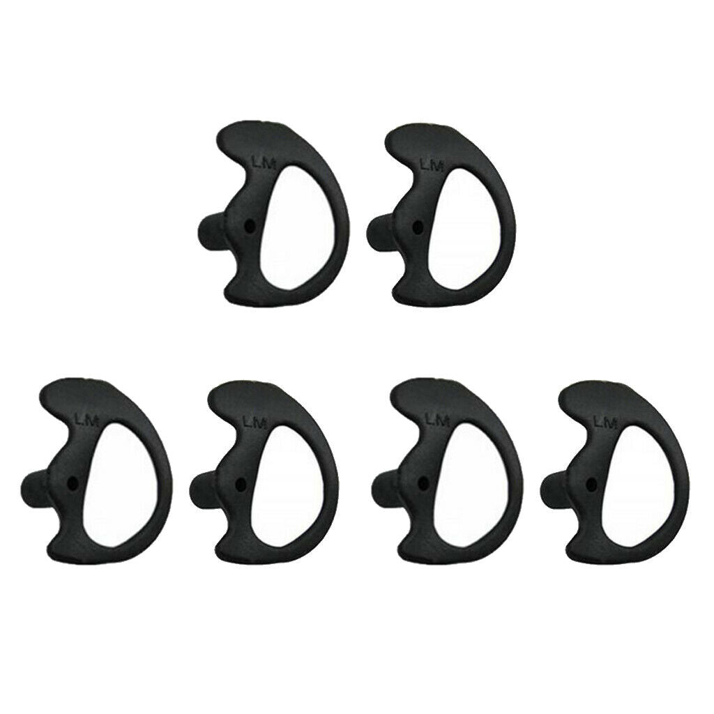Universal Silicone 3 Pair Left Earmold Earbud Earplug for Two-Way Radio Kits