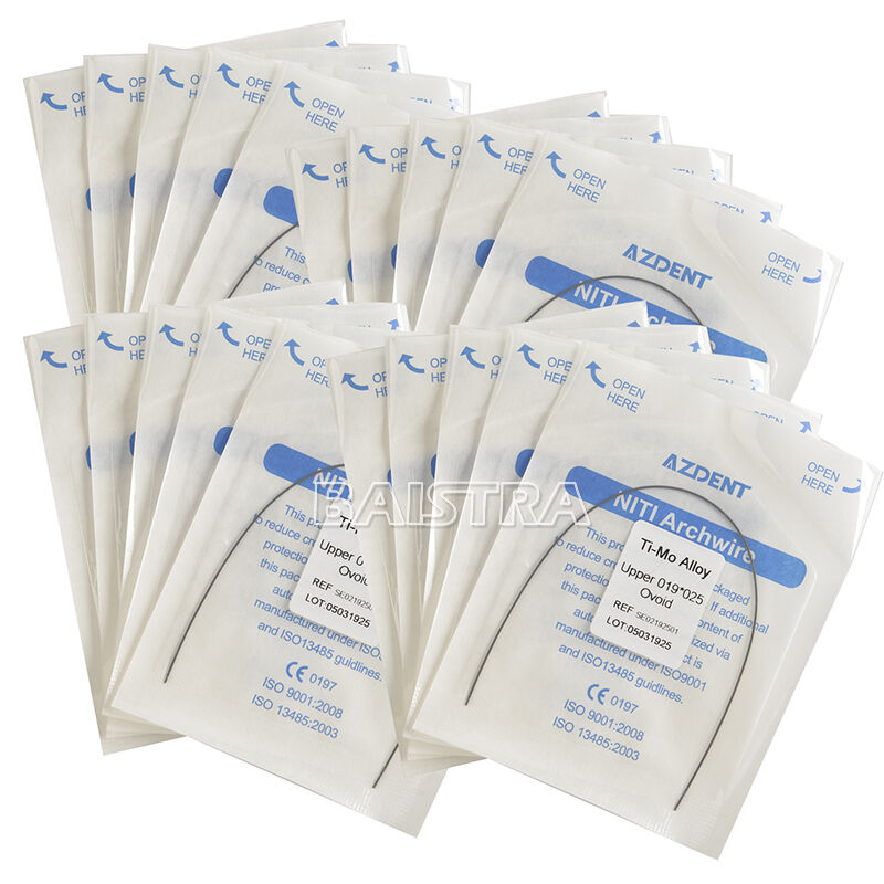 30X Dental Orthodontic TMA Beta Ti-Mo Alloy Rectangular Arch Wires 019*025 Upper