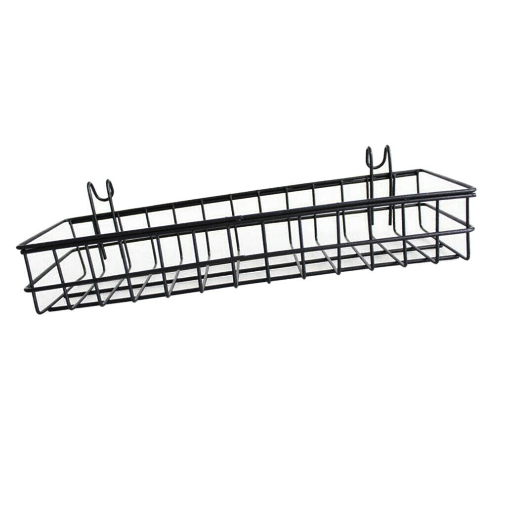 2 Pcs Iron Storage Basket Display Shelves Unit Bathroom Kitchen Home Decor