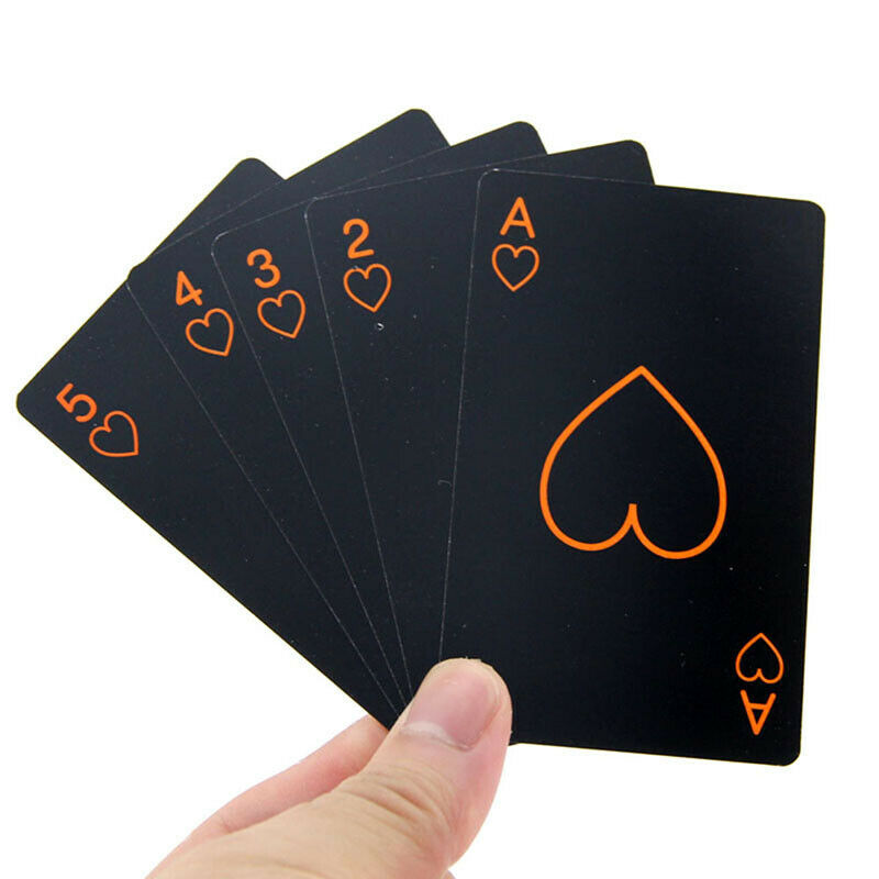 1 Set Black Luminous Playing Cards Glow In The Dark Bar K.l8