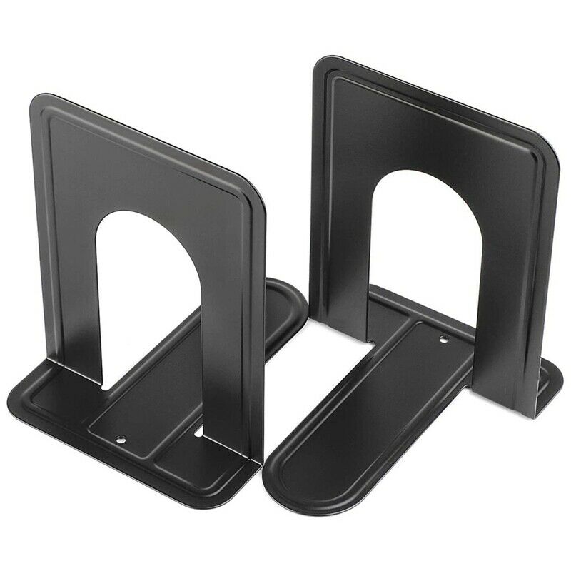 Metal Heavy Duty Bookends-Nonskid Bookends Pack for Bookshelves Stopper MoviT6L1