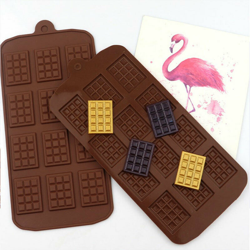 12 Cell Cavity Mini Chocolate Bar Candy Professional Silicone Mould Decor.l8