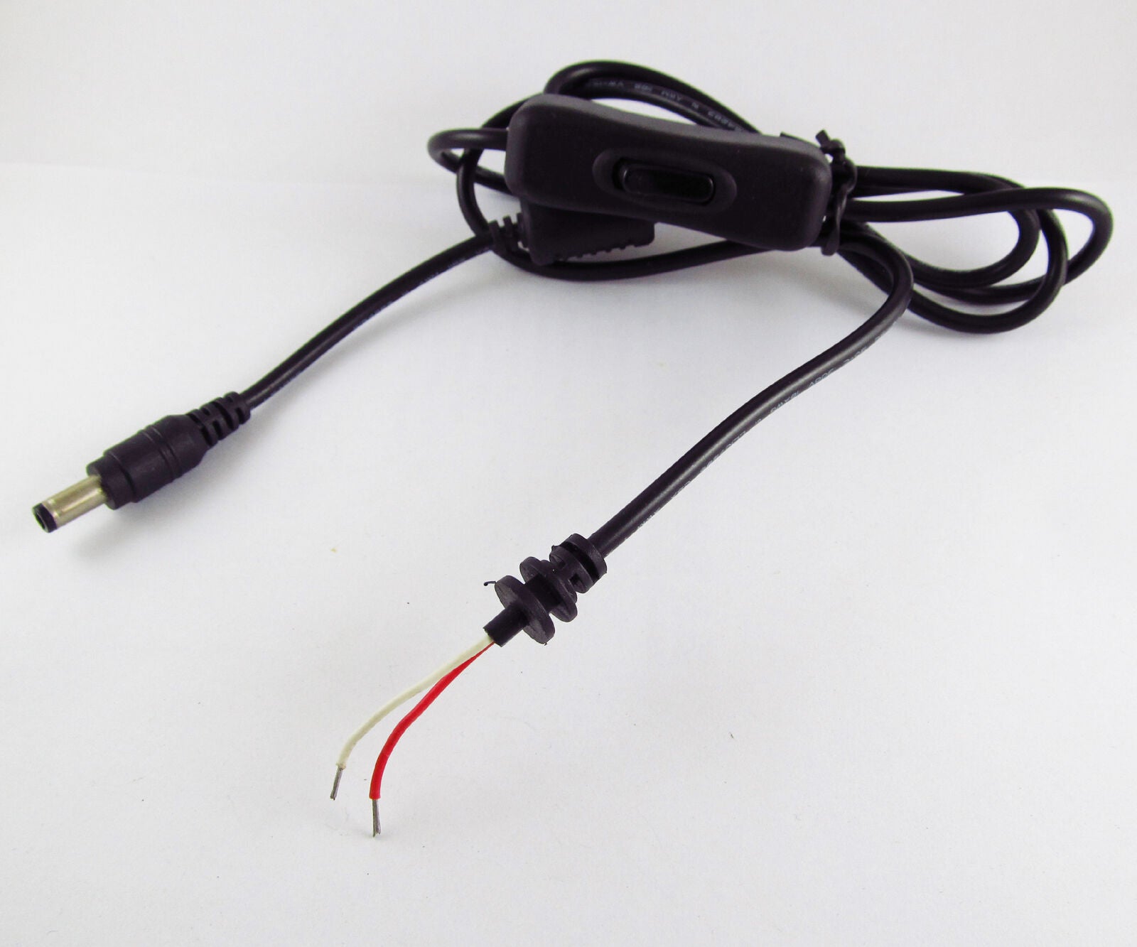 10sets 4FT 1.2M 5.5 x 2.1mm DC Power Plug Male Cable Connector with Switch New