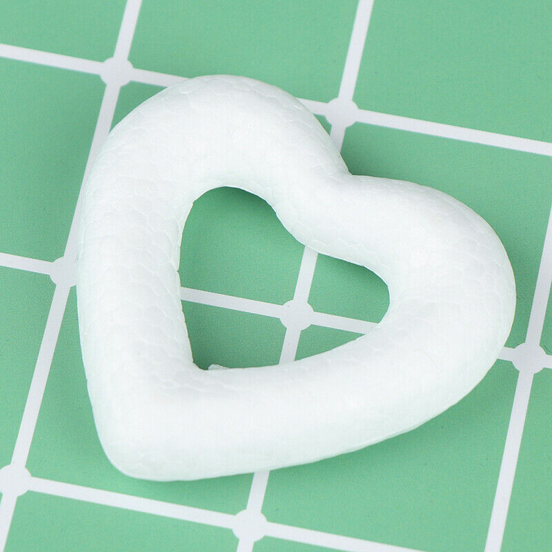 5PCS DIY White Heart Polystyrene Styrofoam Foam Ball For Christmas OrnamentsA LQ