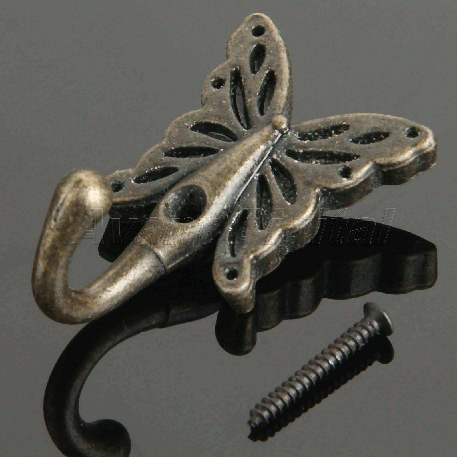 European Retro Butterfly Hanging Hook Clothes Hat Coat Towel Robe Holder Hanger